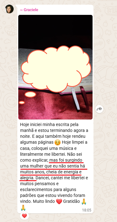 Depoimento da Graciele - uma nova mulher